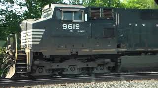 Eastbound intermodal with NS 9619 as the leader Eastbound intermodal with NS 9619 as the leader