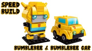 Speed Build | Lego Brickheadz 40804 Bumblebee Robot & Vehicle | Transformers | Stop Motion