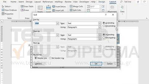 Sort the Lesson column of the table in descending order.