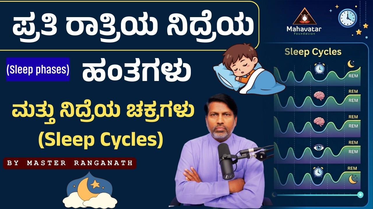 ಪ್ರತಿ ರಾತ್ರಿಯ ನಿದ್ರೆಯ ಹಂತಗಳು(Sleep phases) ಮತ್ತು ನಿದ್ರೆಯ ಚಕ್ರಗಳು (Sleep Cycles) Iಮಾಸ್ಟರ್ ರಂಗನಾಥ್