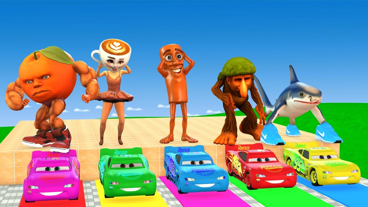 Long Slide Game With Cow Elephant Gorilla Hippopotamus Tiger 3d Animal Game Funny 3d Animals