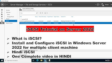 What is iSCSI? How to Install and Configure iSCSI on Server 2022 for multiple client machines HINDI