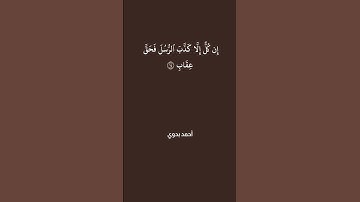 كذبت قبلهم قوم نوح وعاد وفرعون ذو الأوتاد | أحمد النفيس | سورة ص