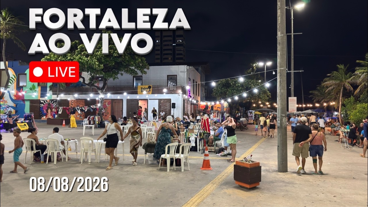 🏝️ AO VIVO de Fortaleza: Beira Mar em tempo real!