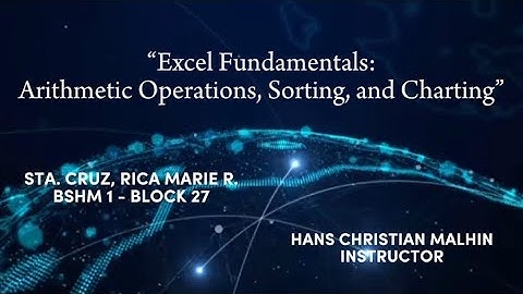 Excel Fundamentals: Arithmetic Operations, Sorting, and Charting