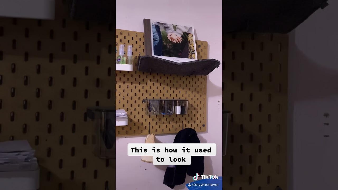 Spray painting IKEA pegboard DIY