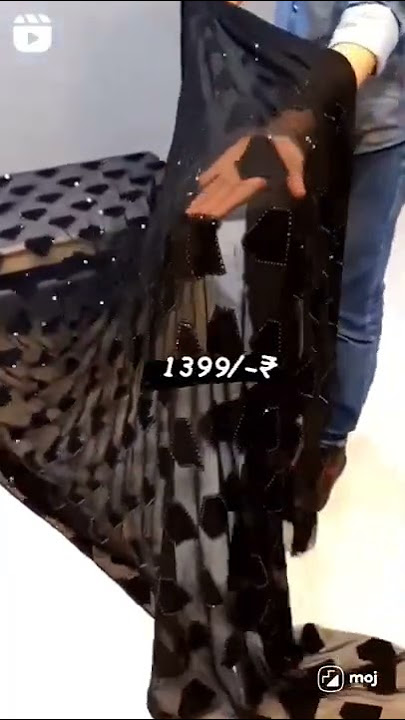 ### black colour net saree ##