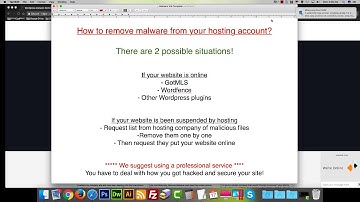 How to remove malware from your hosting account