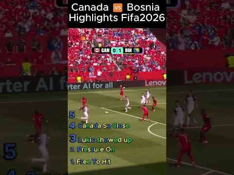 Canada vs Bosnia and Herzegovina 2026 World Cup Qualifiers! 🇨🇦 #WorldCup #shorts