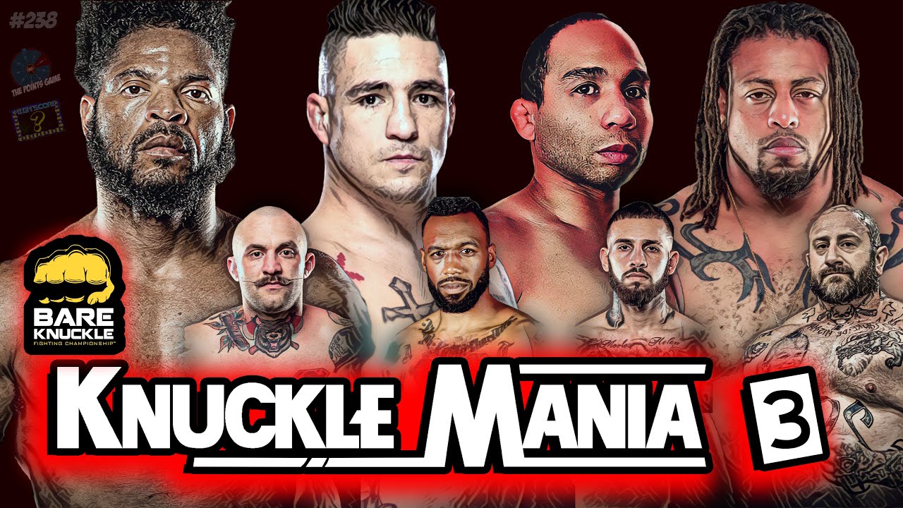Diego Sanchez, Greg Hardy, and John Dodson in BKFC Knuckle Mania 3 Our EPIC Fight Night Reaction!