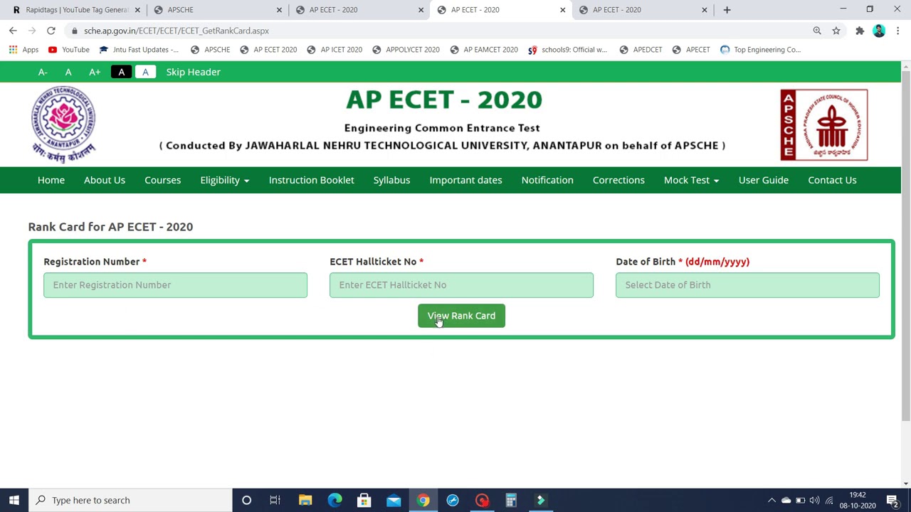 Ap ecet 2020 rank cards released now || download it || bsd telugu tech