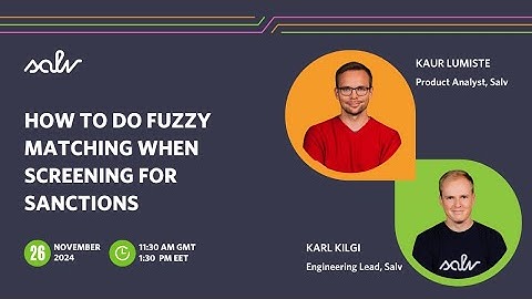 How to do fuzzy matching when screening for sanctions