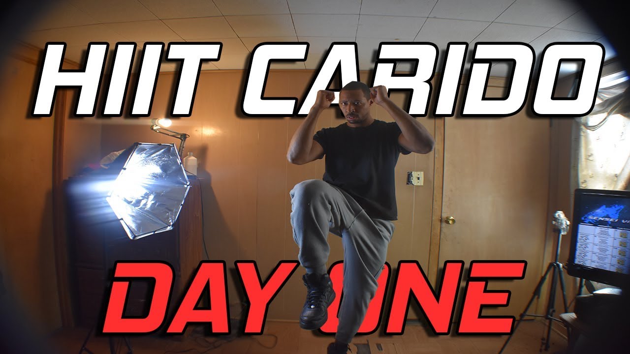Day 1 HIIT Cardio High Knees, Waist Twist, Jumping Jacks, Mountain