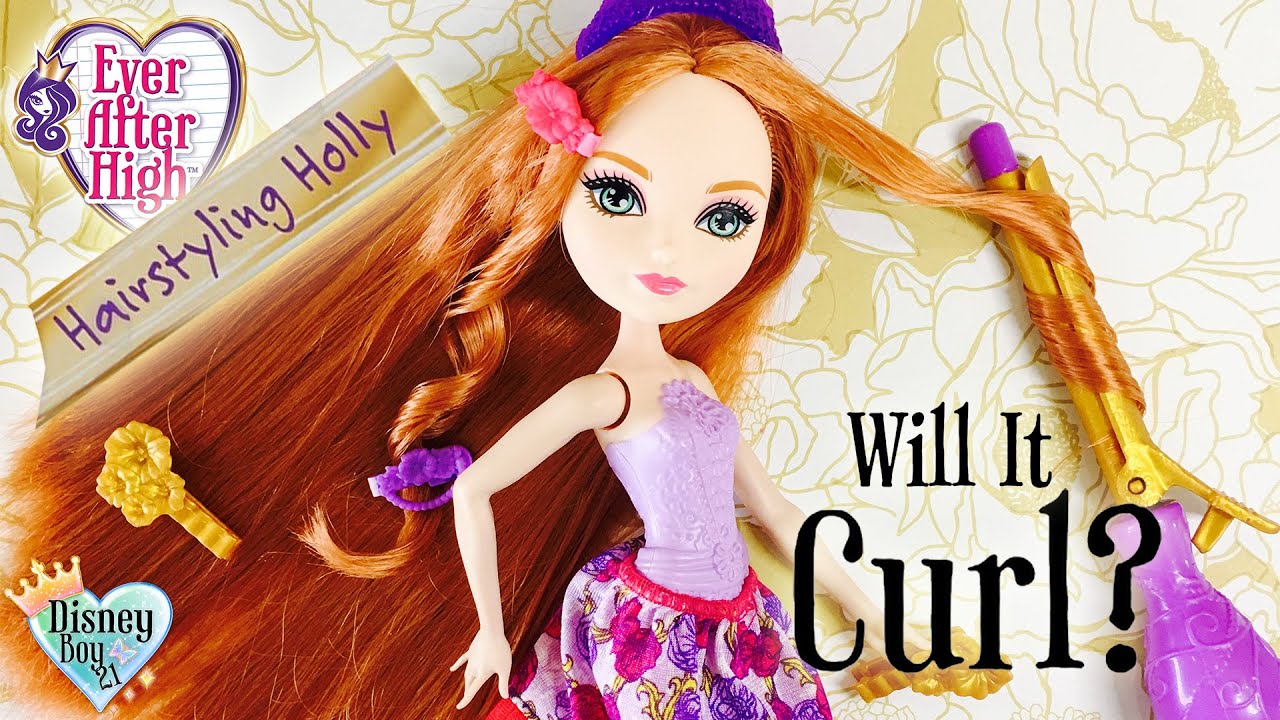 Will It Curl? Ever After High Hairstyling Holly Doll - Toy Test