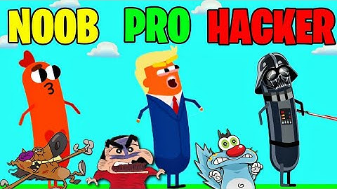 Noob vs PRO vs Hacker In RUN SAUSAGE RUN! || Oggy Shinchan Zig