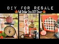 🍁6 Fall Dollar Tree DIY Decor Projects - DIY for Resale