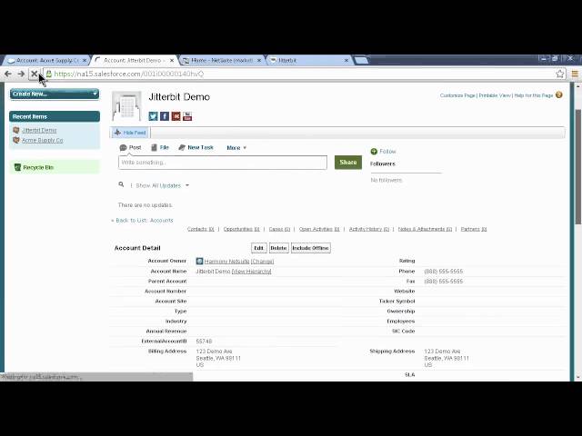 NetSuite Integration - Jitterbit 5 Minute Demo