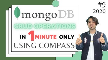 #9: MongoDB CRUD Operations in 1MINUTE Only😲 using MongoDB Compass in Hindi