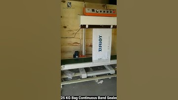 25 Kg Bag Continuous Band Sealer Machine for Food & Chemical Packaging. Vijay Packaging System