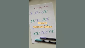 How to connect letters. Brush calligraphy tutorial #shorts #beginners