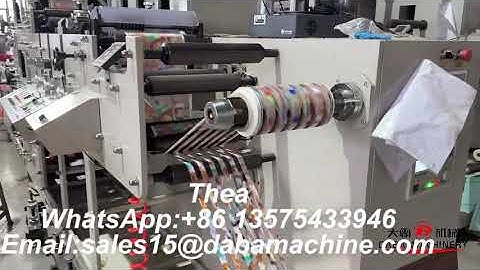 DABA 320mm 4 Color Flexo Printing Machine With 3 Unit Die Cutting Unit For Gun Label-Ship To Italy