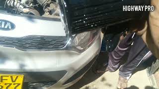 changing a oil, air and diesel filter on KIA RIO // ex UK