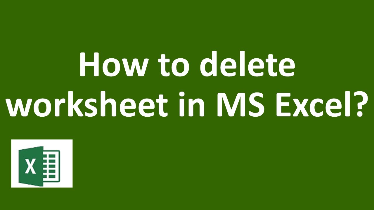 How to delete the Excel worksheet? Copy and Paste: Lesson 2 - YouTube