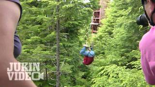 Dads First Time on Zipline