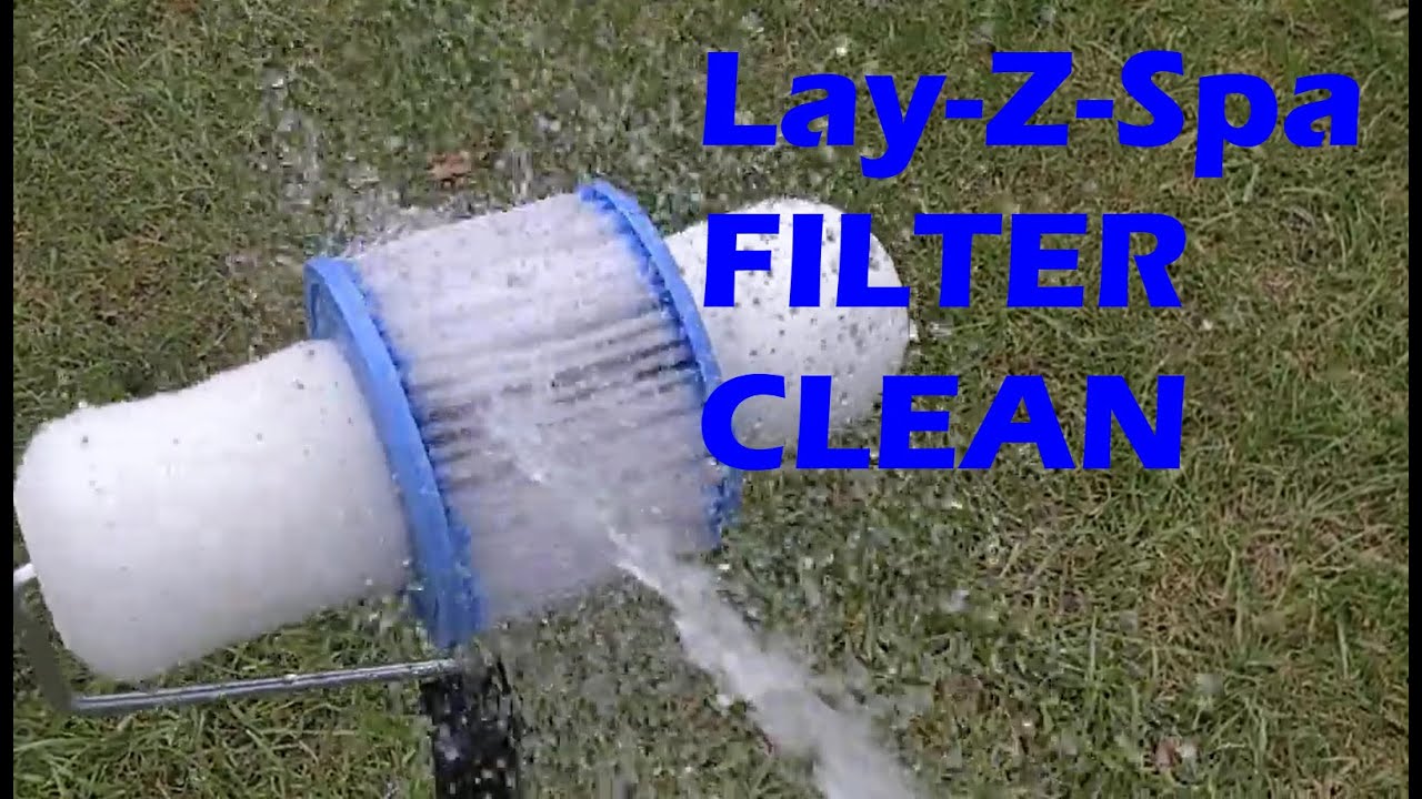 Lazy Spa / hot tub filter cleaning, best easiest fastest method using a