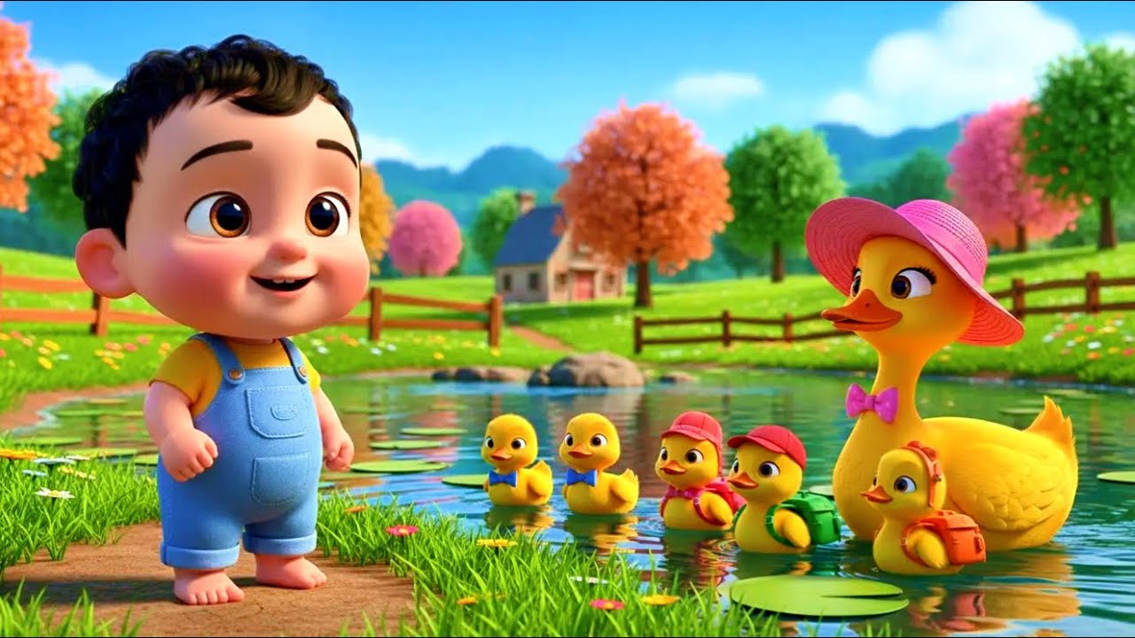 Five little ducks | Classic counting song for kids | 3D nursery rhymes & kids songs | Oly Cartoon TV