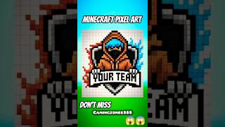 OMG! Minecraft Mein Gaming logo Ki Pixel Art 😳🔥 #games #mobilegaming #shorts #minecraftpixelart