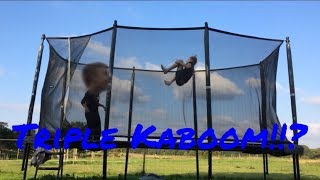 INSANE TRAMPOLINE SESH! *MY FIRST TRIPLE KABOOM!!*