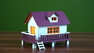 Creating a little highly detailed paper house - step by step