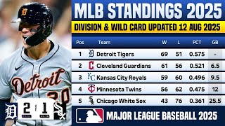 🔴 MLB STANDINGS TODAY | MLB STANDINGS 2025 WILD CARD RACE - 12 AUG 2025