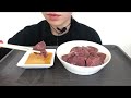 貧血気味なのかレバ刺しがめっちゃ食べたかった‼︎【新鮮な牛レバー】raw beef liver mukbang 【ASMR 咀嚼音】