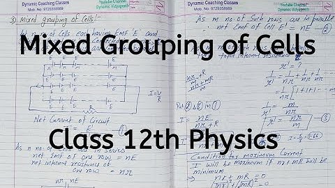 Mixed Grouping of Cells, Chapter 3, Current Electricity, Class 12 Physics