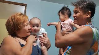 Bonding moments of Lola and Lolo with their two grandchildren 😍❤️