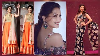 Madhuri Dixit Stylish Saree Bollywood Actress Dresses