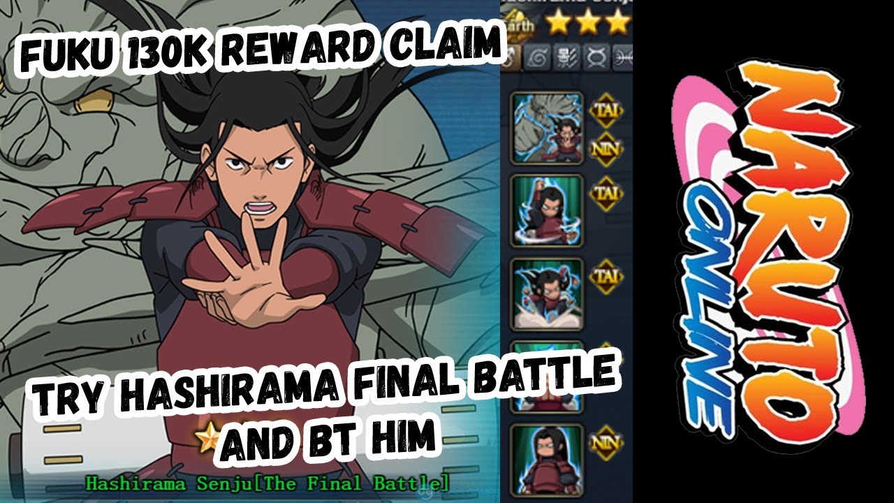 Naruto Online Fuku 130K Dec 2025, Hashirama Senju ( Final Battle ), Try in Illusion Trial Of Heart