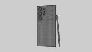 ‎@Samsung Galaxy S24 Ultra Titanium Wireframe 3D