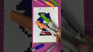 Pixel de SONIC 🦔 #shorts #pixel #pixelart #art