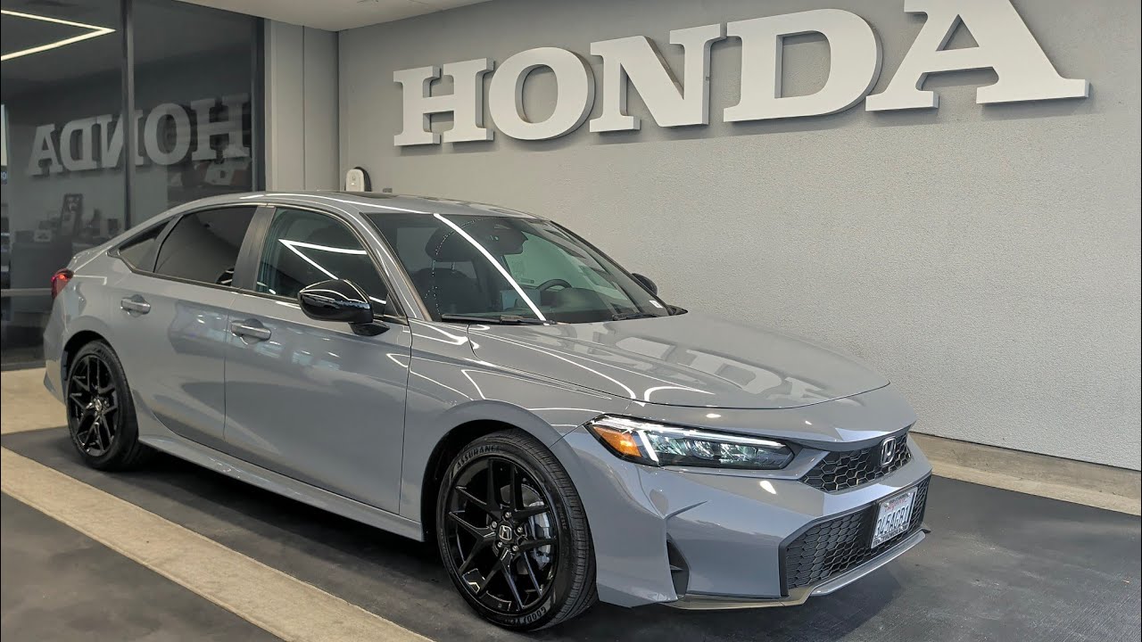 Urban Gray Pearl 2026 Honda Civic Hybrid Sport 237141L - YouTube