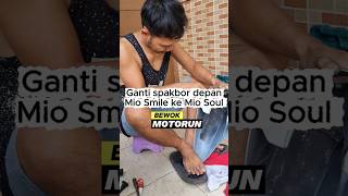 Ganti spakbor depan Mio Smile ke Mio Soul... #motorun #motovlog #tutorial #otomotif #yamahamio