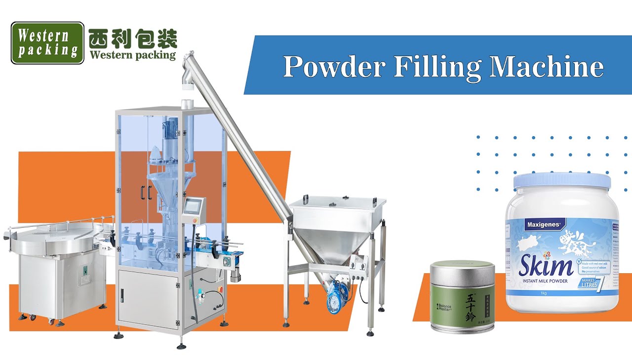 auger powder filler machine powder filling and sealing machine tin can ...