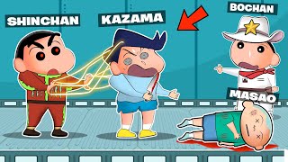 Puppeteer Shinchan Turned Kazama Into His Puppet In Super Sus 😱🔥 | Shinchan Playing Among Us 3D 😂 screenshot 1