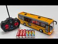 Unboxing RC School Bus Dancing Dinosaur Toys Remote Control Excavator RC Light Police Car 