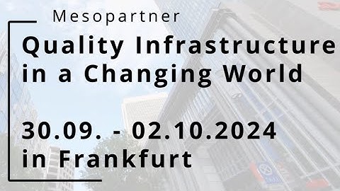 Quality Infrastructure in a Changing World 2024