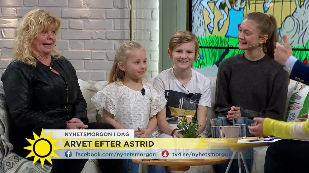 Vi minns Astrid Lindgren - tillsammans med Pippi, Ida, Emil och Madicken! - Nyhetsmorgon (TV4)