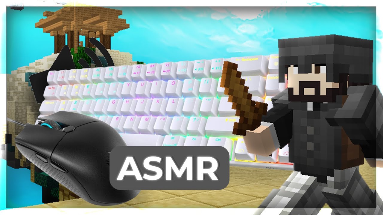 Modded keyboard + Mouse sounds ASMR | Hypixel Bedwars