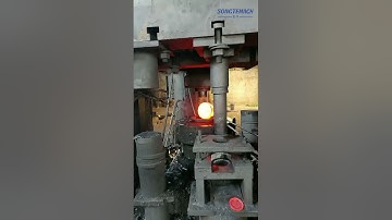 1000T hydraulic press flange red forging process #hydraulicpress   #forging #flange #machine #mold
